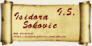 Isidora Soković vizit kartica